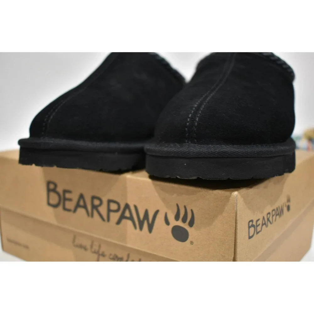 Bearpaw Tabitha Youth Slippers Size 5 Black Gray Chevron 2973Y NIB